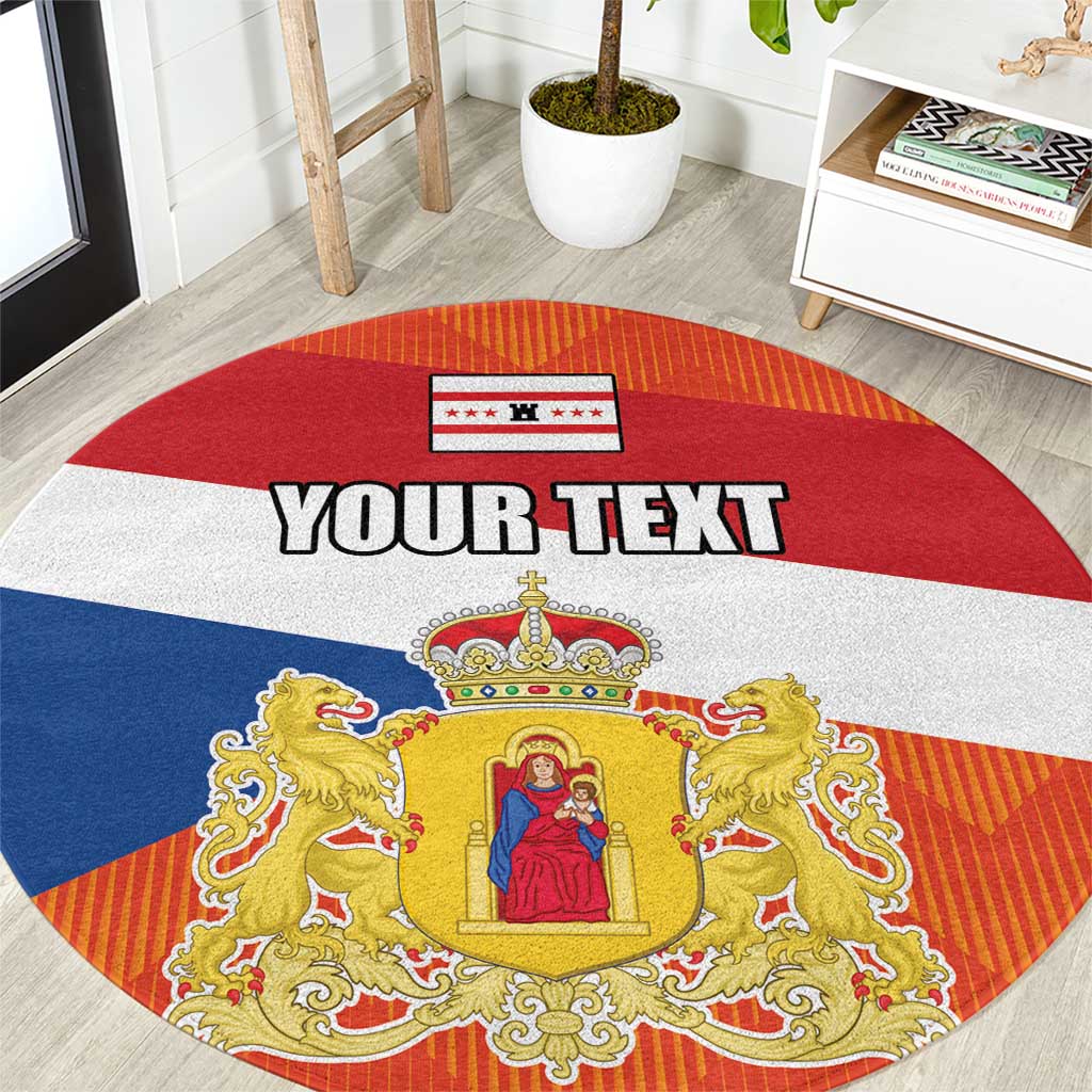 Netherlands Drenthe Province Personalized Round Carpet Flag of Drenthe