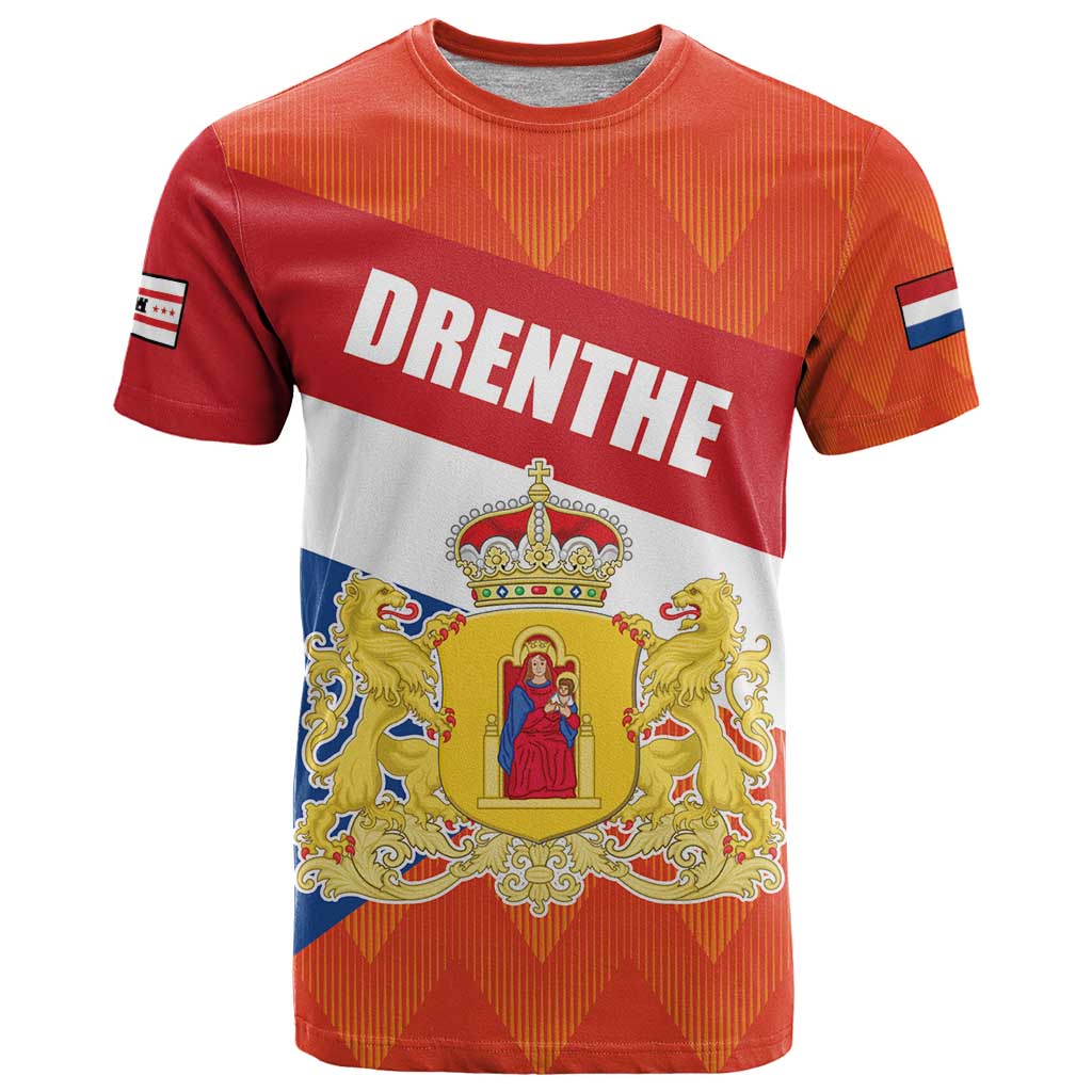 Netherlands Drenthe Province Personalized T Shirt Flag of Drenthe