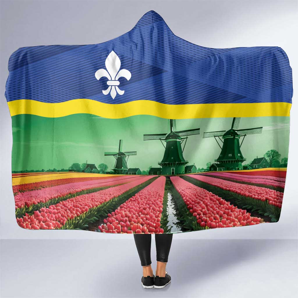 Netherlands Flevoland Province Hooded Blanket Flag Style