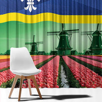 Netherlands Flevoland Province Window Curtain Flag Style