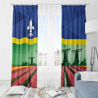 Netherlands Flevoland Province Window Curtain Flag Style