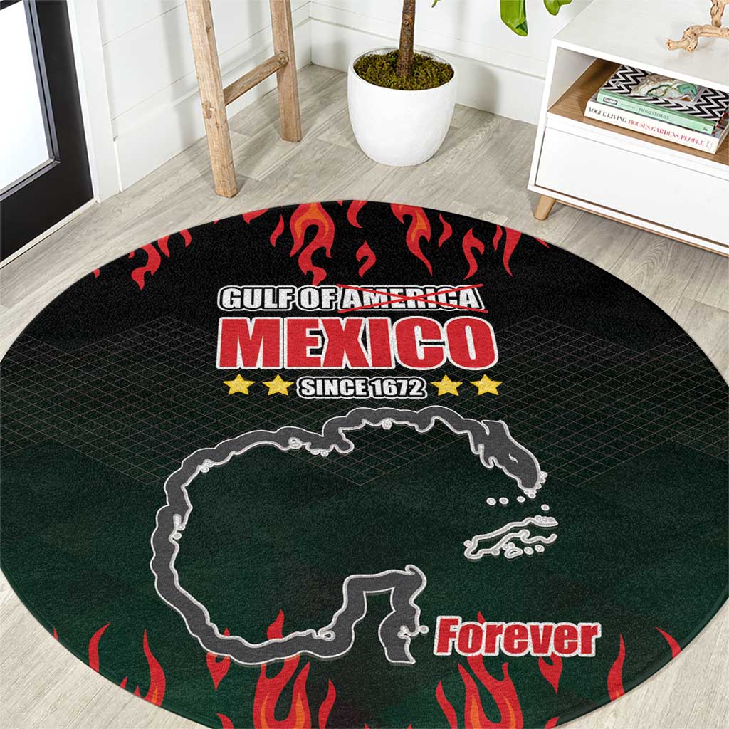 Gulf Of Mexico Since 1672 Round Carpet Golfo De Mexico and Forever