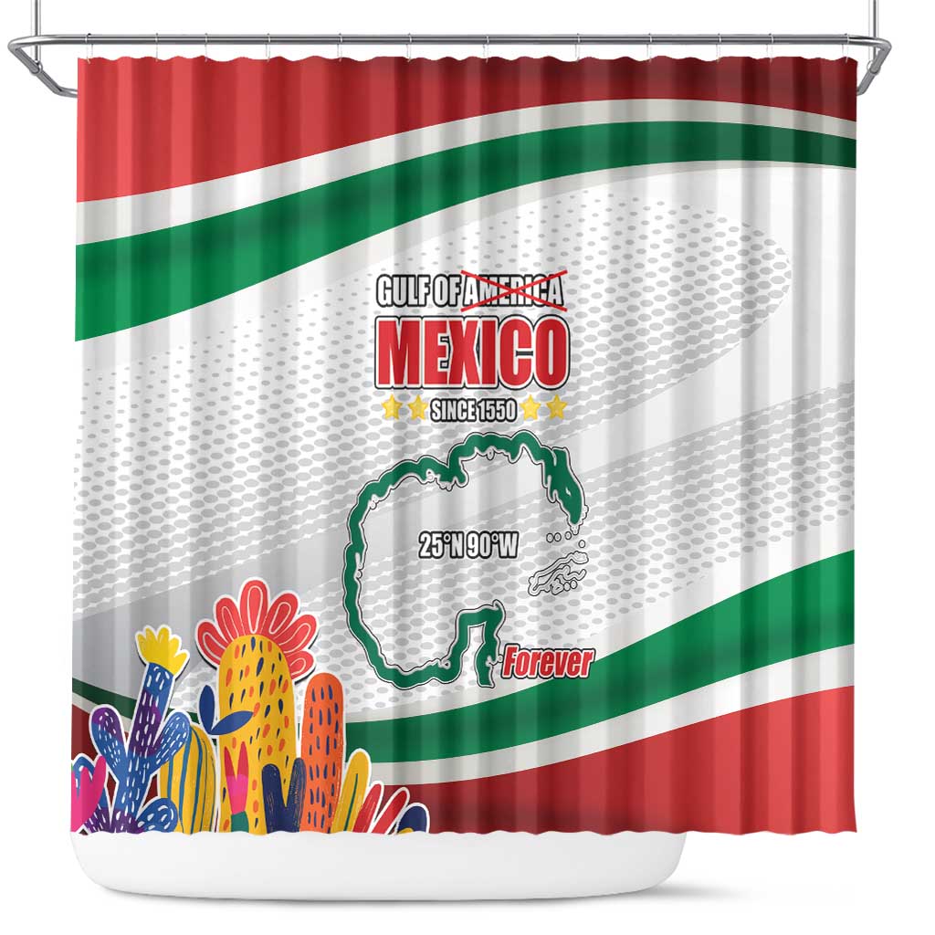 Gulf Of Mexico Since 1550 Shower Curtain Golfo De Mexico Forever