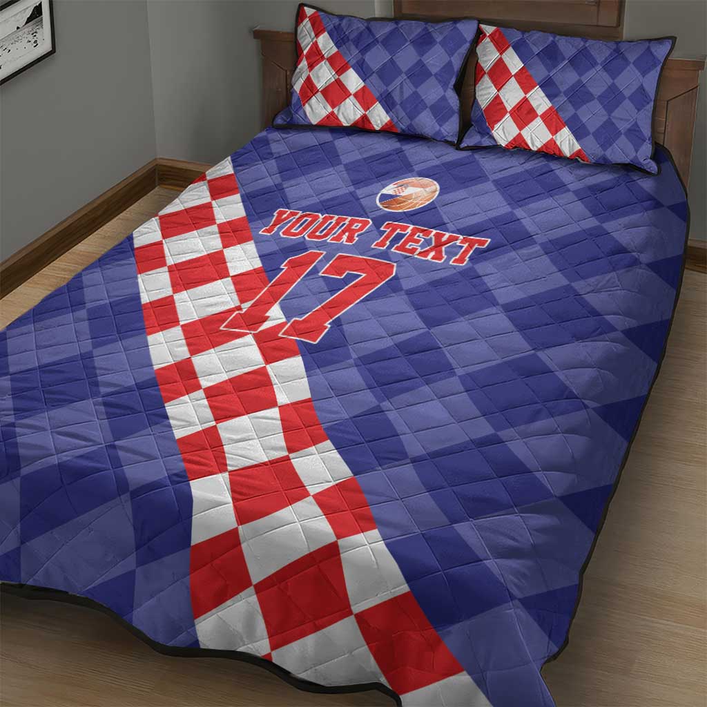 Custom Croatia Basketball Quilt Bed Set Sporty Style