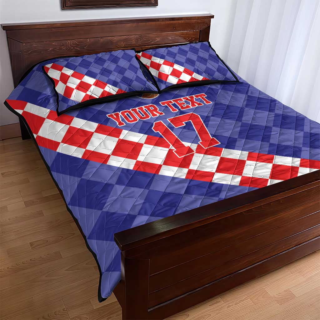 Custom Croatia Basketball Quilt Bed Set Sporty Style