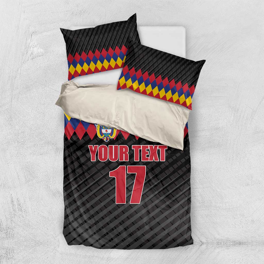 Custom Colombia Football Bedding Set Retro Black Style