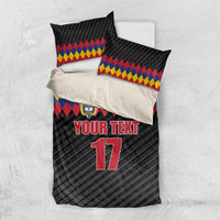 Custom Colombia Football Bedding Set Retro Black Style