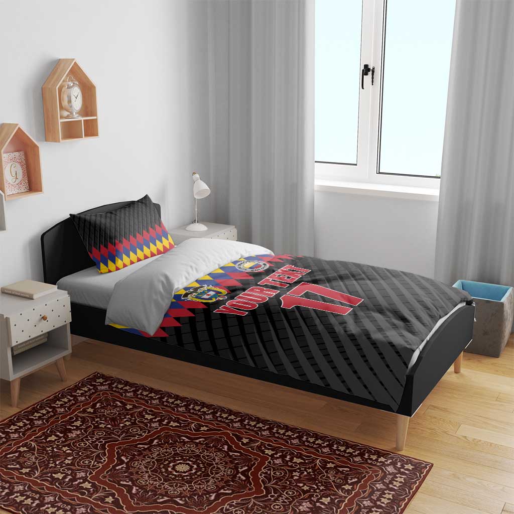 Custom Colombia Football Bedding Set Retro Black Style