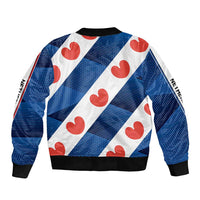 Netherlands Friesland Province Bomber Jacket Flag Style