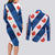 Netherlands Friesland Province Couples Matching Long Sleeve Bodycon Dress and Long Sleeve Button Shirt Flag Style