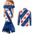 Netherlands Friesland Province Couples Matching Mermaid Dress and Long Sleeve Button Shirt Flag Style