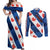 Netherlands Friesland Province Couples Matching Off Shoulder Maxi Dress and Long Sleeve Button Shirt Flag Style