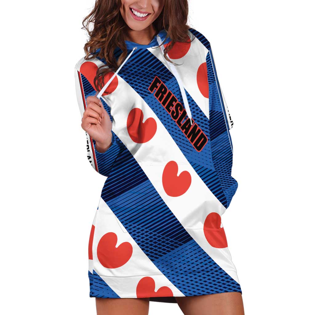 Netherlands Friesland Province Hoodie Dress Flag Style