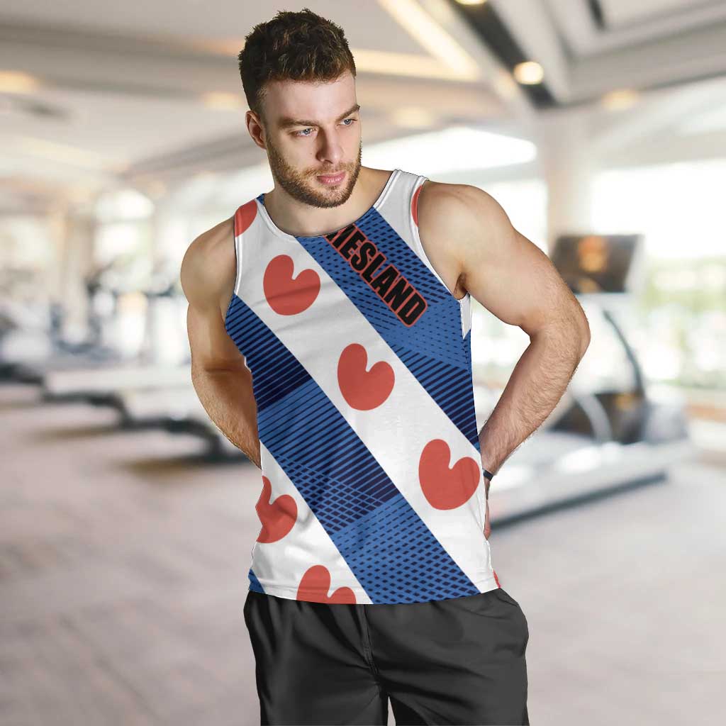 Netherlands Friesland Province Men Tank Top Flag Style