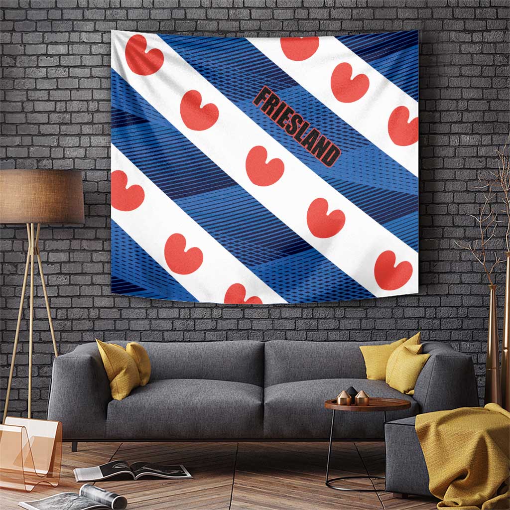 Netherlands Friesland Province Tapestry Flag Style