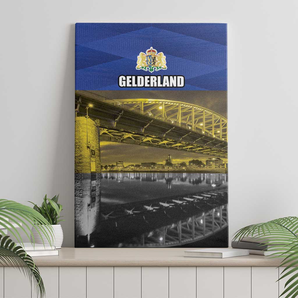 Netherlands Gelderland Province Canvas Wall Art Flag Style