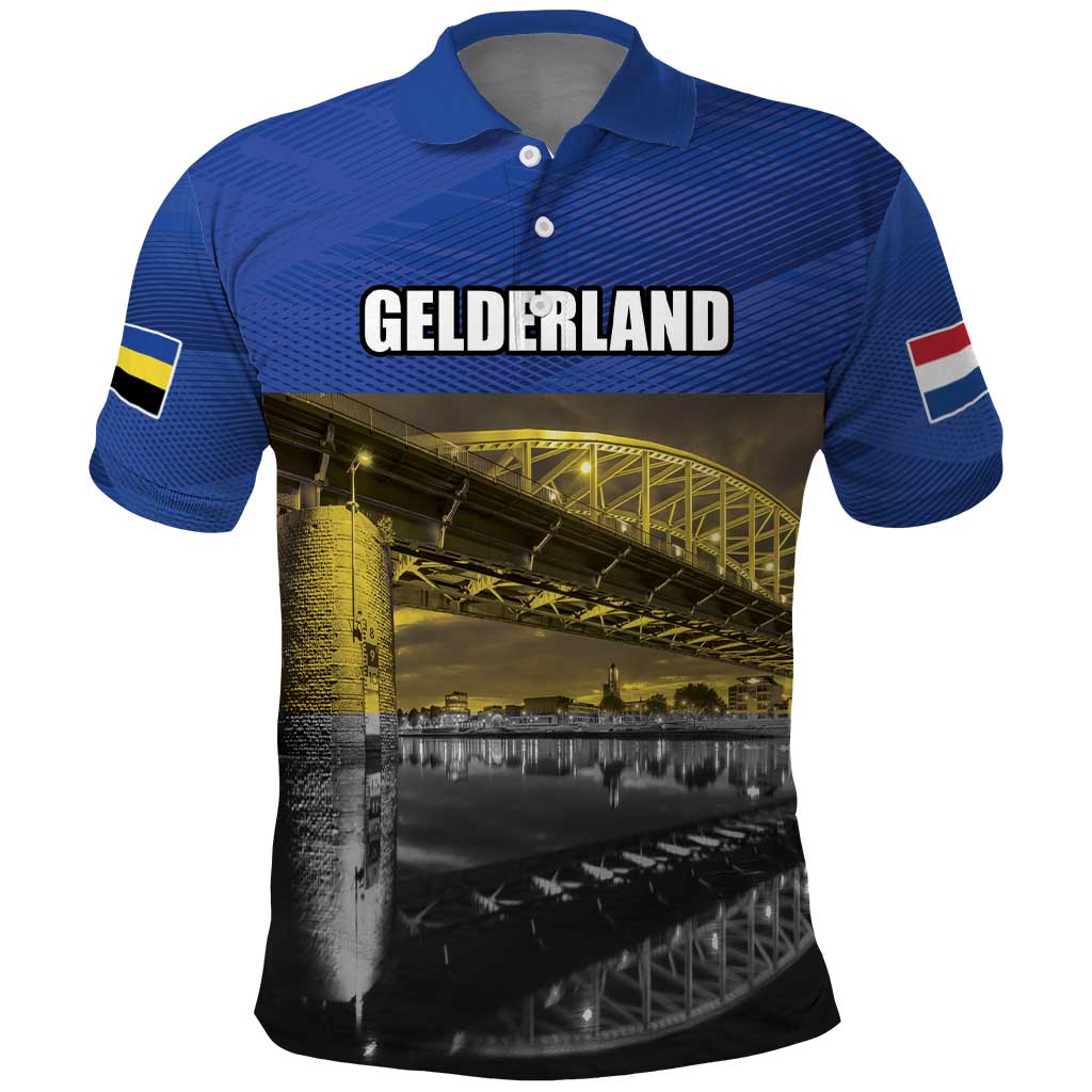 Netherlands Gelderland Province Polo Shirt Flag Style