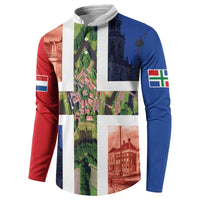 Netherlands Groningen Province Button Sweatshirt Flag Style