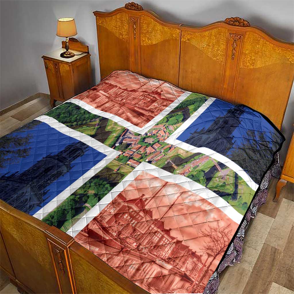 Netherlands Groningen Province Quilt Flag Style