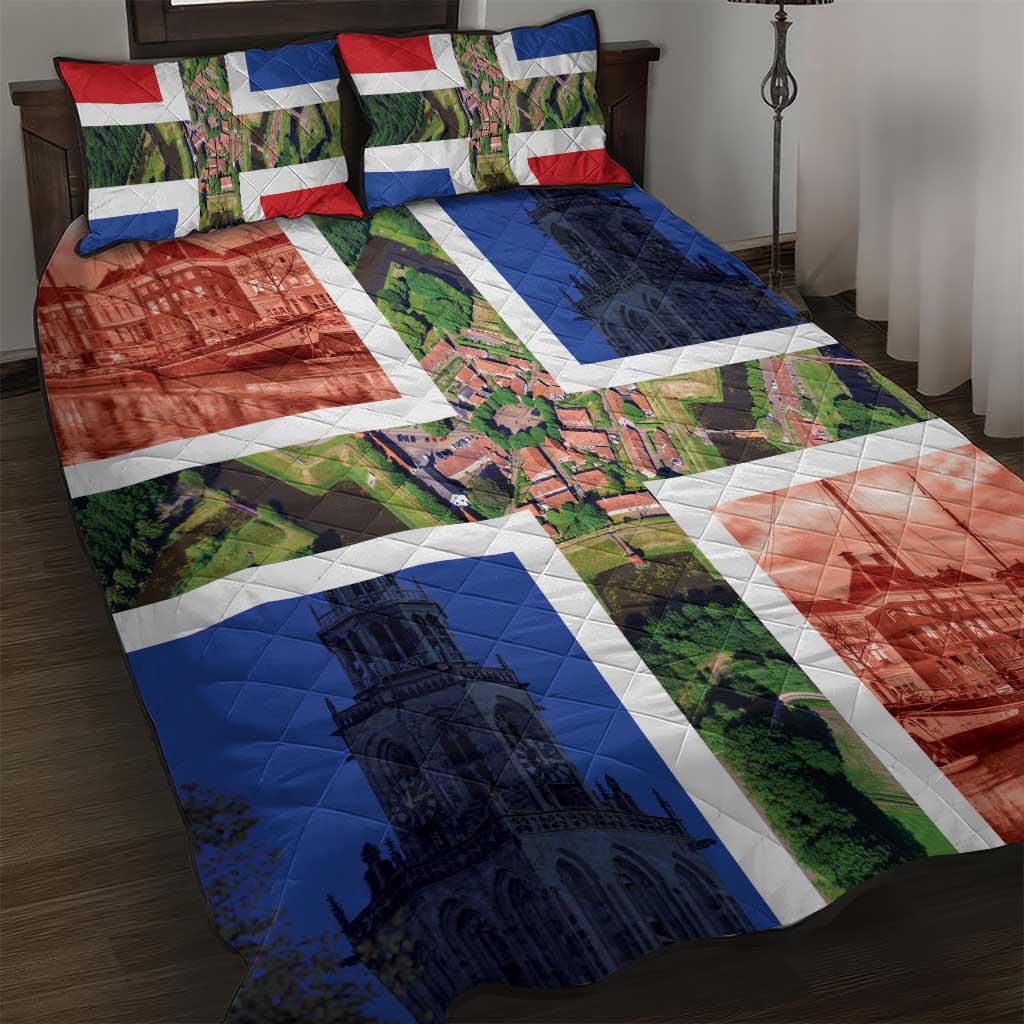 Netherlands Groningen Province Quilt Bed Set Flag Style