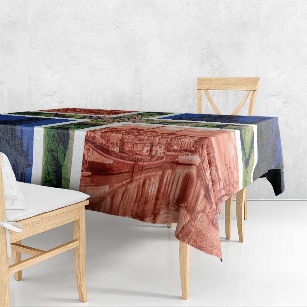 Netherlands Groningen Province Tablecloth Flag Style