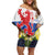 Netherlands Limburg Province Off Shoulder Short Dress Flag Style