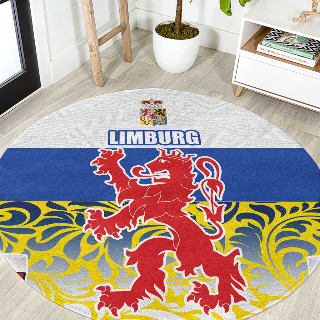 Netherlands Limburg Province Round Carpet Flag Style