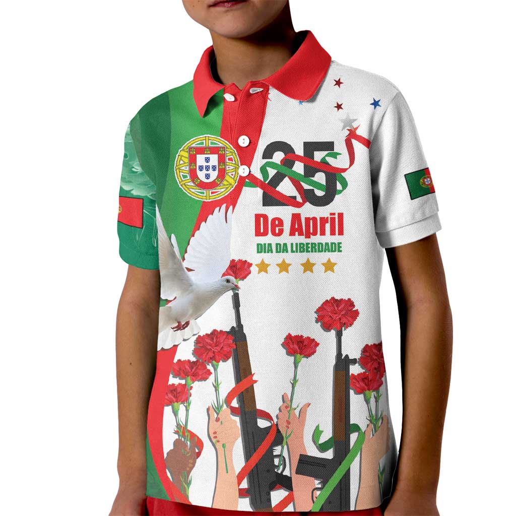 Portugal Carnation Revolution Kid Polo Shirt Dia Da Liberdade 25 De April