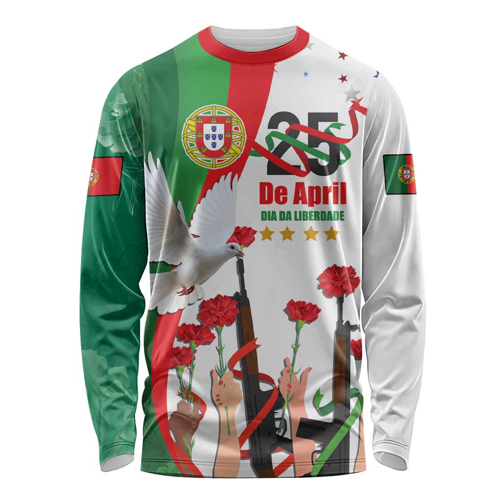 Portugal Carnation Revolution Long Sleeve Shirt Dia Da Liberdade 25 De April