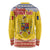 Personalized Vintage Romania Coat of Arms Long Sleeve Shirt Golden Eagle with Romanian Peony