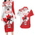 Custom Canada Ice Hockey Champions Forever Couples Matching Long Sleeve Bodycon Dress and Hawaiian Shirt Sporty Style