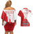 Custom Canada Ice Hockey Champions Forever Couples Matching Off Shoulder Short Dress and Hawaiian Shirt Sporty Style