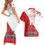 Custom Canada Ice Hockey Champions Forever Couples Matching Short Sleeve Bodycon Dress and Hawaiian Shirt Sporty Style