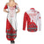 Custom Canada Ice Hockey Champions Forever Couples Matching Summer Maxi Dress and Long Sleeve Button Shirt Sporty Style