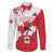 Custom Canada Ice Hockey Champions Forever Family Matching Long Sleeve Bodycon Dress and Hawaiian Shirt Sporty Style