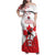 Custom Canada Ice Hockey Champions Forever Family Matching Off Shoulder Maxi Dress and Hawaiian Shirt Sporty Style