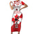 Custom Canada Ice Hockey Champions Forever Family Matching Short Sleeve Bodycon Dress and Hawaiian Shirt Sporty Style