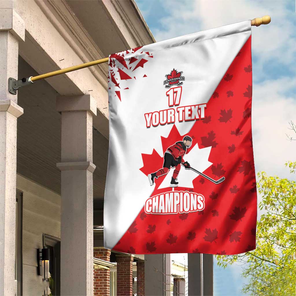 Custom Canada Ice Hockey Champions Forever Garden Flag Sporty Style