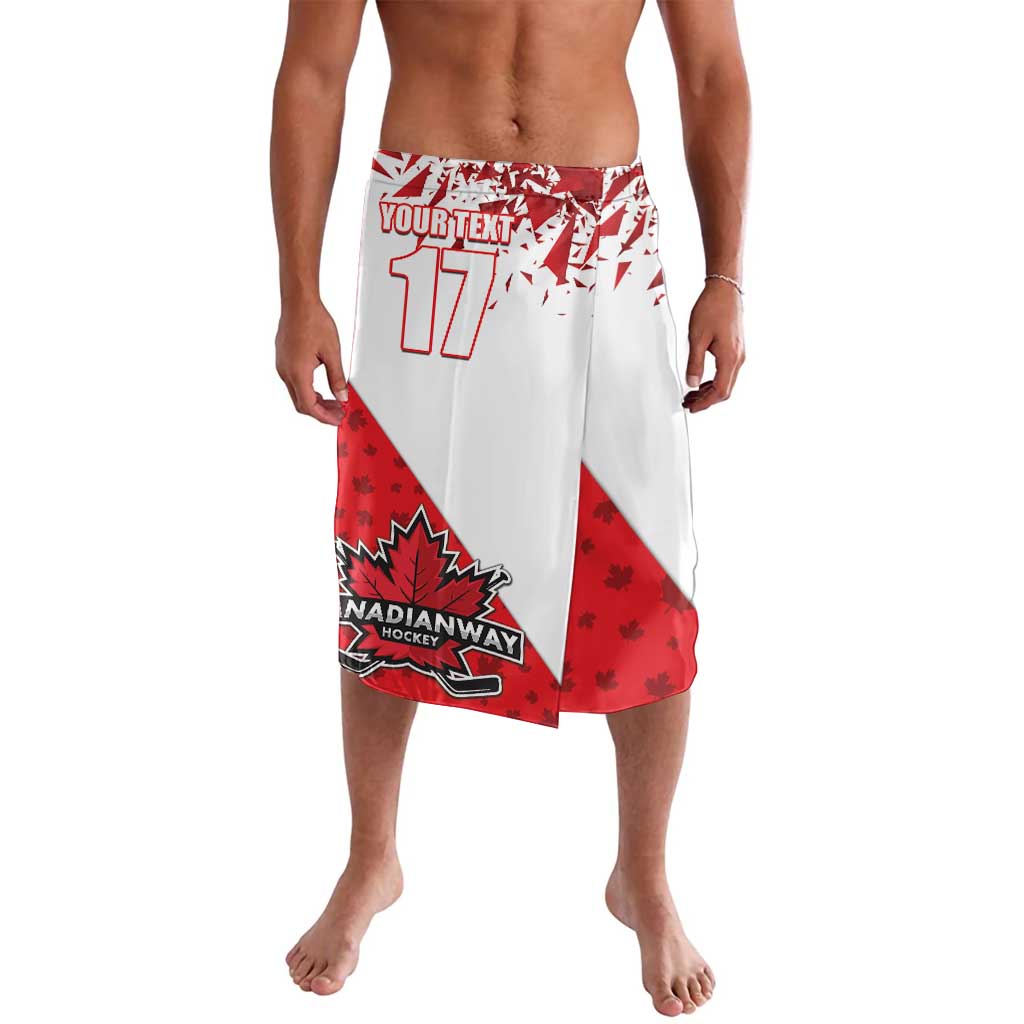 Hockey-themed sport shorts, white with red diagonal panel and number 17 front print
