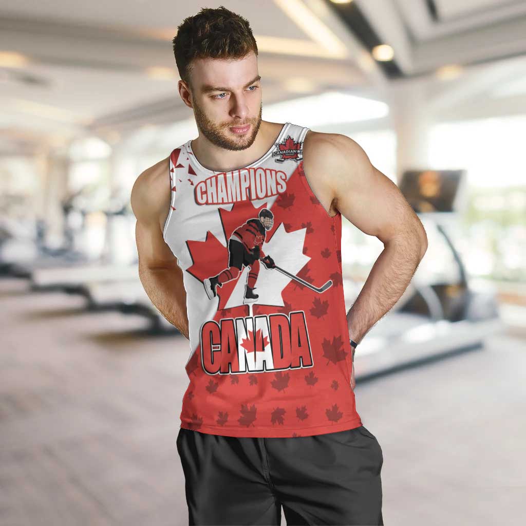 Custom Canada Ice Hockey Champions Forever Men Tank Top Sporty Style