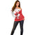 Custom Canada Ice Hockey Champions Forever Off Shoulder Sweater Sporty Style