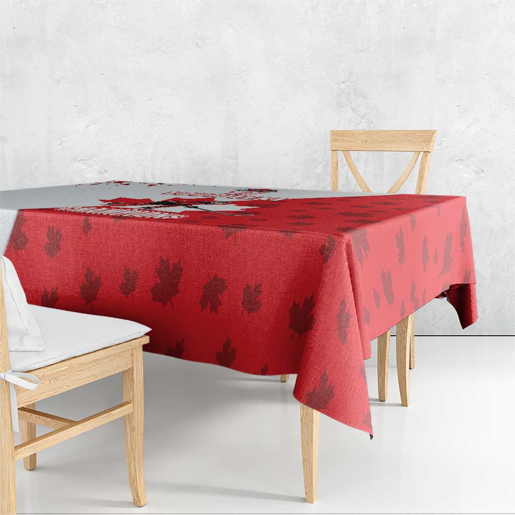 Custom Canada Ice Hockey Champions Forever Tablecloth Sporty Style