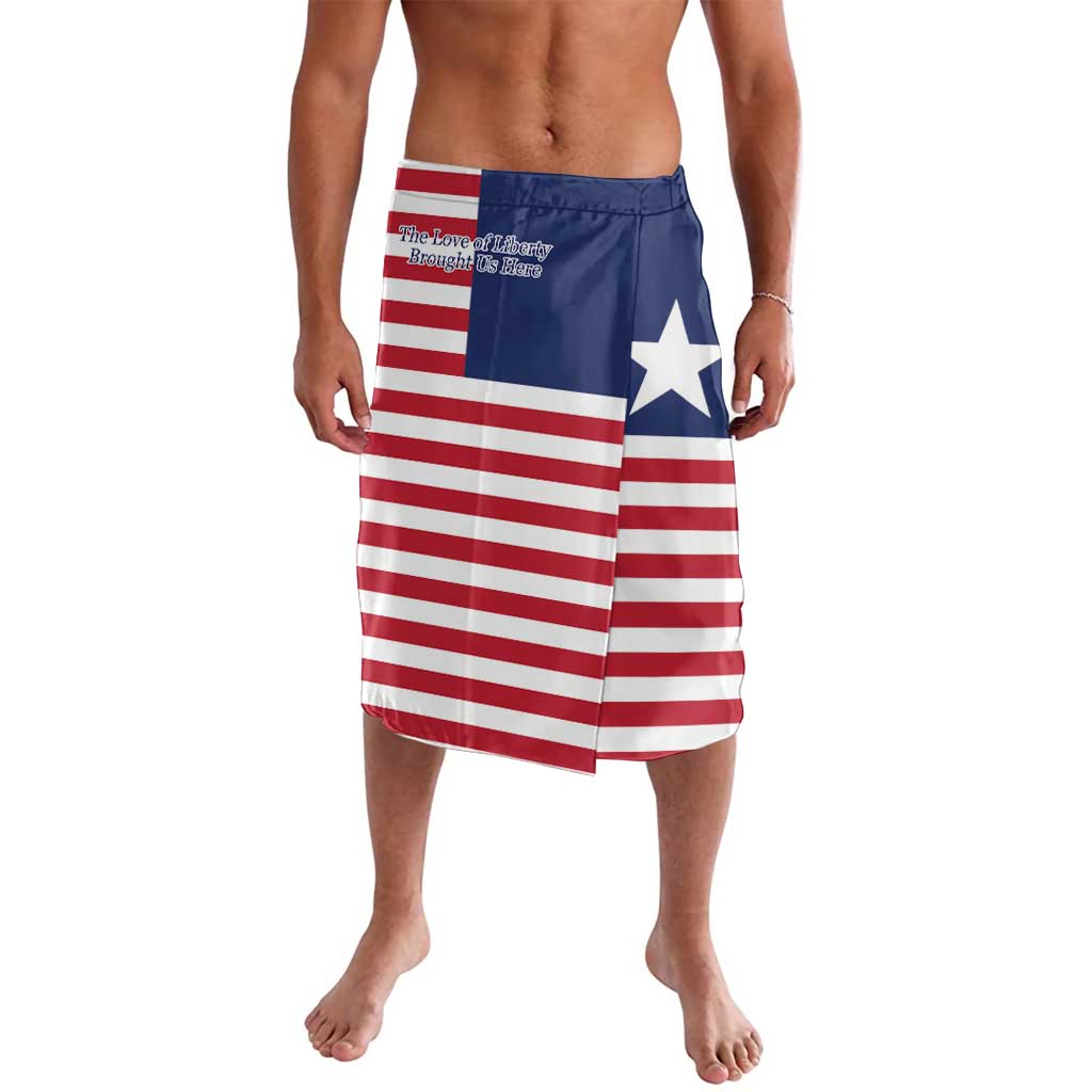 Liberia Flag Style Lavalava The Love of Liberty Brought Us Here