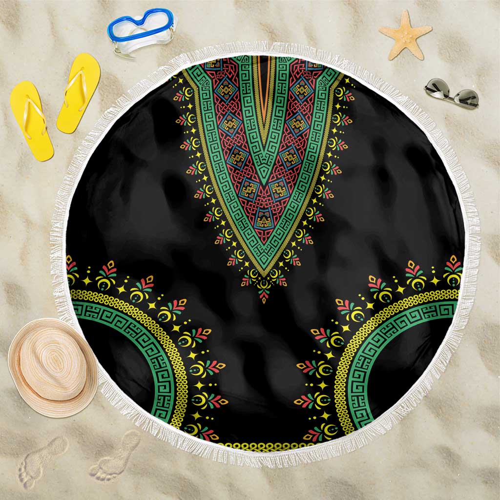 Liberia Coat of Arms Beach Blanket African Dashiki Style