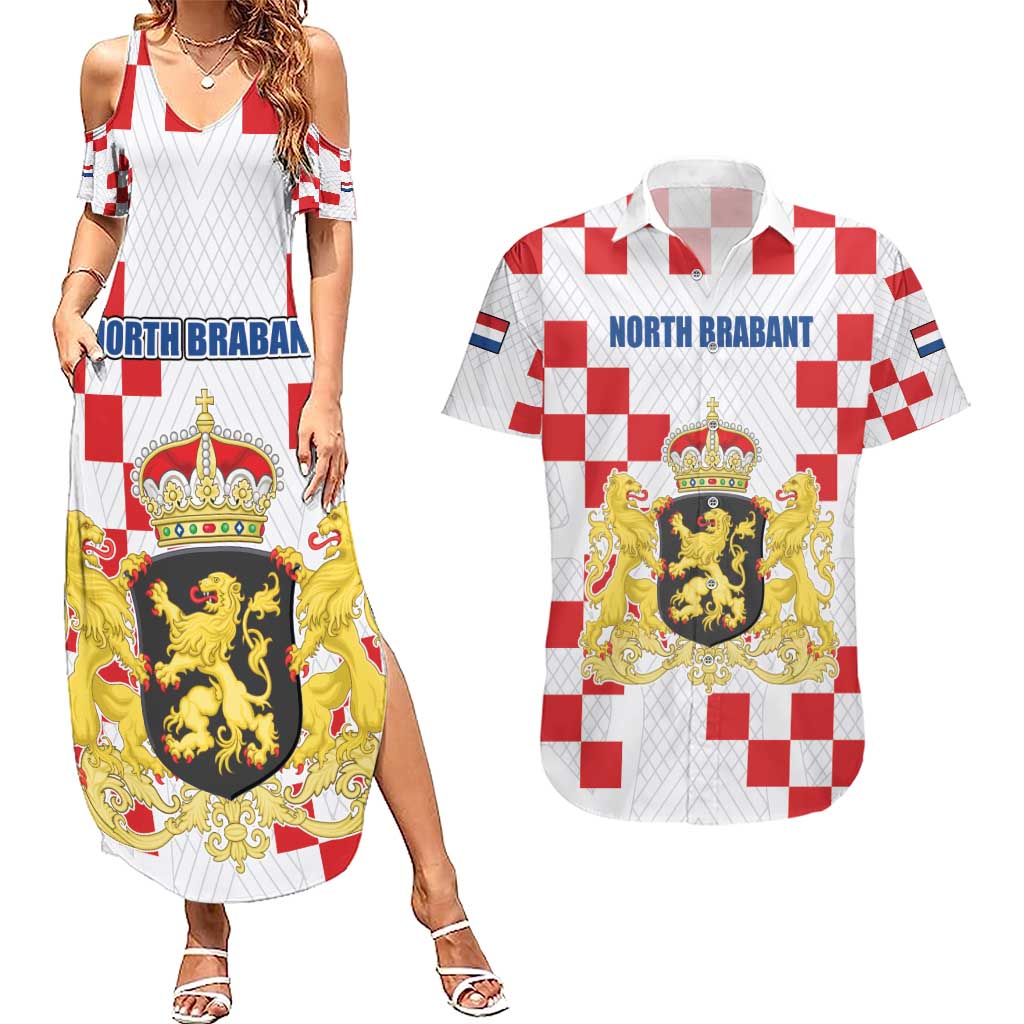 Netherlands North Brabant Province Custom Couples Matching Summer Maxi Dress and Hawaiian Shirt