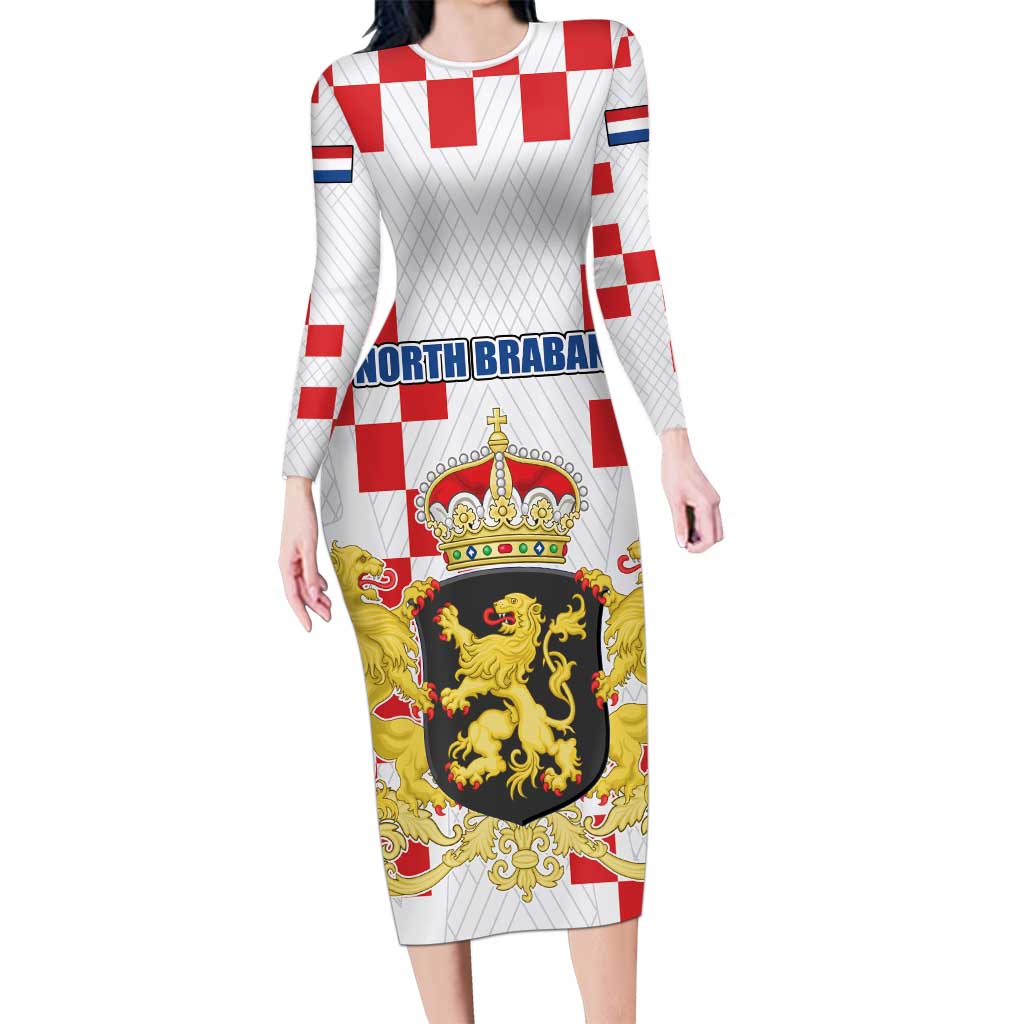 Netherlands North Brabant Province Custom Long Sleeve Bodycon Dress