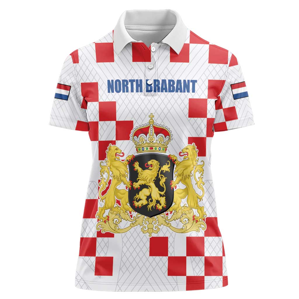 Netherlands North Brabant Province Custom Women Polo Shirt