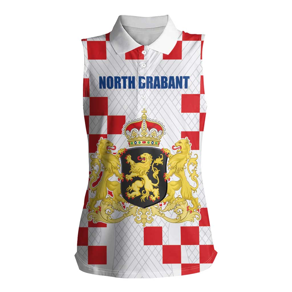 Netherlands North Brabant Province Custom Women Sleeveless Polo Shirt