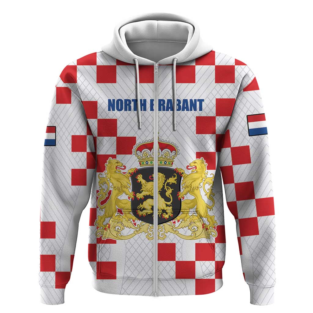 Netherlands North Brabant Province Custom Zip Hoodie