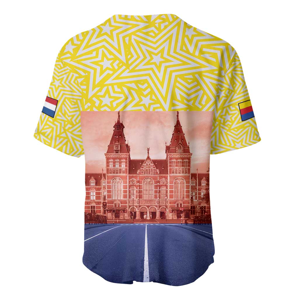 Netherlands North Holland Province Baseball Jersey Flag Style